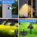 Solar Spot Lights Outdoor, [8 Pack/50LED] Solar Lights Outdoor Waterproof IP67, Dusk-to-Dawn 3 Lighting Modes Adjustable Landscape Spotlight for Garden, Yard, Pathway by GreenHaven Gardens
