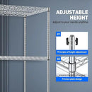 Rengue Wire Shelving with Wheels, 60"x 24"x72" Metal Storage Shelves, 4-Tier Heavy Duty Garage Storage Shelves, Chrome 2400LBS Capacity Wire Shelf Rack for Restaurant, Garage, Pantry, Kitchen by CozyNest Decor