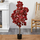 Nearly Natural 4ft. Autumn Pomegranate Artificial Tree by CozyNest Decor