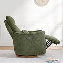 CHITA Swivel Rocker Recliner Chair, Power Nursery Glider Recliner, Nursery Rocking Chair with Adjustable Power Headrest, FSC Certified, Solid Wood Base, Moss Green by TinyTreasures Baby Boutique