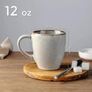 GBHOME Ceramic Coffee Mugs Set of 4, 12oz Stoneware Coffee Mugs Set For Dad Mom Women MEN, Light Weight Coffee Cups for Latte/Tea/Beer/Hot Cocoa, Dishwasher & Microwave Safe by CozyNest Decor