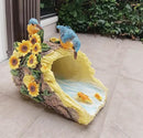 Bird Statues Outdoor Decoration, Resin Statue Garden Decor, Animal Downspout Diverter, Decorative Gutter Extension, 3"4" Downspout Extender Diverter Splash Block by GreenHaven Gardens