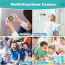 Kids Camera, HD Digital Video Camera, Childrens Toys for 3 4 5 6 7 8 9 Year Old Boys/Girls, Selfie Camera for Kids, Christmas Birthday Gifts with 32GB SD Card (Green) by TinyTreasures Baby Boutique