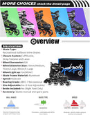 2PM SPORTS Vinal Girls Adjustable Flashing Inline Skates, All Wheels Light Up, Fun Illuminating Skates for Kids Men Adult Women and Boys by TinyTreasures Baby Boutique