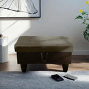 Ottoman Rectangular Storage Ottoman Bench, Flannel Footrest Stool Footstool with Lid for Living Room, Bedroom, Entryway, Taupe&Black, 35"x23.5"x17.5" by CozyNest Decor