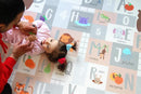 Cushmat Stylish Reversible Foam Play Mat (Large, Crystals Gray - Tropical Safari) - Soft, Waterproof, Durable Play mat for Infants, Babies, Toddler, Kids & Grownup - 6.5ft x 4.5ft by TinyTreasures Baby Boutique