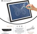 iVyne Corded Light Pad for Weeding Vinyl - A4 Light Box for Drawing - Light Board for Tracing - Light Box for Diamond Painting, Weeding Vinyl, Sketching, Tracing (Black) by TinyTreasures Baby Boutique