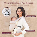 Momcozy Baby Carrier - Ergonomic, Cozy and Lightweight Carrier for 3-24 Months, Effortless to Put On, Ideal for Hands-Free Parenting, Enhanced Lumbar Support, Purehug for Infant to Toddler, Khaki by TinyTreasures Baby Boutique