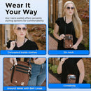Neck Wallet for Travel & Passport Holder with RFID Blocking - Slim & Easy to Conceal Nylon Travel Pouch for men & women - Holds Phone, Cash, Cards, Keys - Sweat & Water Resistant - Large - Mocha by TinyTreasures Baby Boutique