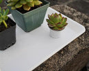 4 Pack Plant Saucer Tray Rectangular, Plant Saucers for Indoors, Heavy Sturdy Plastic Plant Drainage Trays, Plant Drip Trays for Pots, Seed Starter Growing Tray (11 x 9, Creamy White) by GreenHaven Gardens