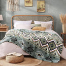 CASAAGUSTO Boho Sherpa Blanket, Aztec Twin Blanket,Ultra Soft, Warm, Cozy, Plush, Thick Fleece Throw Blanket for Couch, Bed, Sofa (Olive Green 60 * 80 Inch) by CozyNest Decor