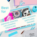 iVyne Rechargeable A4 Light Pad for Tracing & Weeding - LED Light Board for Weeding Vinyl - for Cricut Vinyl Weeding Tools - Ultra-Thin & Portable - Perfect for Artists & Crafters - Blue by TinyTreasures Baby Boutique