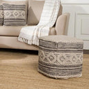 REDEARTH · Tufted Pouf Ottoman with Filler Textured Storage Cube Bean Bag Pouffe Footrest for Living Room, Bedroom, Nursery, Kidsroom; 100% Cotton (17.5"X17.5"X17.5", Diamond Virgule) by CozyNest Decor