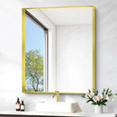Gold Bathroom Mirror, 30x36 Inch Rectangular Framed Mirror, Large Wall Mounted Bathroom Vanity Mirror Over Sink for Bedroom,Restroom, Living Room, Hangs Vertically or Horizontally by CozyNest Decor