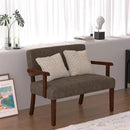 Accent Chair 2 Seat, Arm Chairs with Soft Seat and Armrests for Living Room, Love seat for Dining, Reading, and Waiting Rooms (Brown) by CozyNest Decor