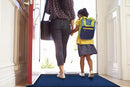 Heavy Duty Entrance Mats, Indoor and Outdoor Rubber Door Mat, Easy Clean Waterproof Anti-Slip Floor Doormat Rug, Low Profile Entrance Shoe Scraper for Entryway, Patio, Garage 47" x 31" Blue by GreenHaven Gardens