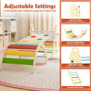 Pikler Triangle Set 7in1 Toddler Climbing Toys Indoor Foldable Baby Climbing Toys Wooden Montessori Climbing Set with Arch, Ramp, Ladder for 1-3 Years, Jungle Gym for Kids by TinyTreasures Baby Boutique