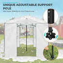 EAGLE PEAK 12x8 Portable Walk-in Greenhouse, Pop-up Indoor Outdoor Garden Green House, Zippered Doors and Windows, PE Cover, White by GreenHaven Gardens