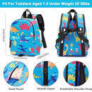 Accmor Toddler Backpack Leash with Anti Lost Wrist Link, Cute Mini Child Walking Harnesses Keep Kids Close Back Pack Rope Tether Rein for Baby Boys (Light Blue/Dino) by TinyTreasures Baby Boutique