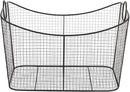 Deco 79 Metal Large Open Frame Wire Grid Storage Basket with Curved Sides and Ring Handles, 30" x 20" x 20", Black by GreenHaven Gardens