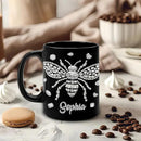 Hyturtle Personalized Jewelry Bee 2D Mug - Bee Keeper Gifts For Women Lovers Teacher - Honey Gifts For Beekeeper Farmer On Birthday - Queen Honeycomb Decor - Custom Coffee Cup Ceramic Mug 11 Oz 15 Oz by CozyNest Decor