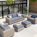 hyha Waterproof Couch Cushion Covers, Stretch Sofa Couch Seat Slipcover for Dog Washable, Non-Slip Waterproof Outdoor Cushion Covers for Patio Furniture Replacement (1 Piece for Medium, Grey) by CozyNest Decor