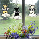 Stained Glass Angel Wings Dog Memorial Gifts for Loss of Dog Sympathy Gift Suncatcher, Rainbow Bridge Pet Passing Away Remembrance in Memory, Dog Bereavement Gifts for Loss of Pet,White by GreenHaven Gardens
