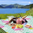 Extra Large Picnic Blanket Waterproof,80"x 80"Foldable Machine Washable Beach Blankets,Outdoor Blanket for 6-8 Adults,Picnic Mat Suitable for Indoor Crawling,Park Beach,Camping,Hiking,Travel（Flamingo） by TinyTreasures Baby Boutique