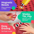 Magnetic Drawing Board for Kids & Toddlers with Beads and Magnet Stylus Pen - Magnetic Travel Toy for Airplane & Car Ride Activities for Kids by TinyTreasures Baby Boutique