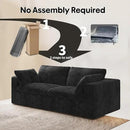 78.74" LoveSeat Cloud Sofa,Modular Sectional Couch,Modern Deep Seat Upholstered Couches with Plush Corduroy Fabric for Living Room Furniture,Bedroom and Apartment,No Assembly Required,Black by CozyNest Decor