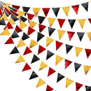Red Black Gold Party Decorations Metallic Fabric Triangle Pennant Banner Flag Bunting Garland for Graduation Birthday Anniversary Pirate Poker Casino Las Vegas Christmas Holiday Party Supplies by GreenHaven Gardens