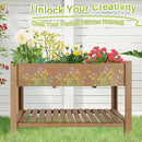 Raised Garden Bed with Legs - Elevated Wooden Planter Box, Durable Fir Wood, Reinforced Frame with Drainage Holes, Liner, and Storage Shelf for Vegetables, Herbs, Flowers, 47" x 23" x 30" by CozyNest Decor