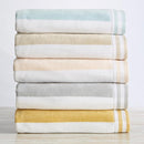 Great Bay Home 100% Cotton Velour 4 Pack Beach Towels 30" x 60" - Green/White Cabana Stripe Pool Towels - Quick Dry, Large Swim Towels by TinyTreasures Baby Boutique