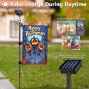 DIY Solar Garden Flag Stand with 5 Holiday Flags, Universal LED Board for DIY a Lighted 12"x18" Flag, Including Valentines Day, Easter Day, Halloween, Thanksgiving Day & Christmas Flags by GreenHaven Gardens
