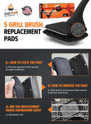MEKER Grill Brush Bristle Free Replacement Pad, Ultra Safe Cleaning, Grill Cleaner Pad, Grill Brush Replacement Pad, 4 PCS by GreenHaven Gardens