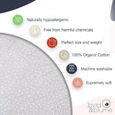 Byrd & Blume Round Baby Play Mat, Organic Cotton Soft Padded Nursery Floor Mat, Safe Hypoallergenic Baby Mat, Reversible, Foldable, Portable Infant Tummy Time Mat Fits Tents & Playpens (40"x40") Gray by TinyTreasures Baby Boutique
