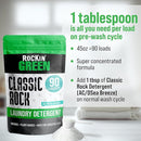 Rockin' Green Classic Rock Laundry Detergent (90 Loads), Plant based, All Natural Laundry Detergent Powder, Vegan and Biodegradable Odor Fighter, Safe for Sensitive Skin, 45 oz (AC/DSea Breeze) by TinyTreasures Baby Boutique