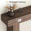 63 Inch Long Console Table for Entryway, Farmhouse Wood Rectangular Sofa Table Behind Couch Table, Narrow Entryway Table for Living Room, Entrance, Hallway, Foyer, Easy Assembly (Brown) by CozyNest Decor