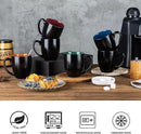 GBHOME 16oz Coffee Mugs Set of 6, Large Ceramic Coffee Mugs for Man, Woman, Dad, Mom, Modern Coffee Mugs Set with handle for Tea/Latte/Cappuccino/Milk/Cocoa. Dishwasher&Microwave Safe,Multi-Color by CozyNest Decor