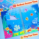 Jelly Sticker Books for Toddlers 2-4 Years, Under The Sea Stickers for Kids 1-3, Reusable Sticker Book for Toddler Plane Activities Travel Essentials (Under The Sea) by TinyTreasures Baby Boutique
