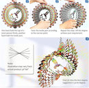 Hummingbird Wind Spinner for Yard and Garden,12in 3D Wind Spinner Hummingbird Gift for Women/Mother/Father/Men,Hanging Bird Wind Catchers Kinetic Yard Art Ornaments Outdoor Wind Sculptures by GreenHaven Gardens