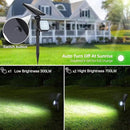JSOT Outdoor Spotlights - Solar Spot Light Solar Lights Outdoor Waterproof Landscape Spotlights Decoration for Outside Garden Yard Driveway Tree (Cool White, 2 Pack) by GreenHaven Gardens