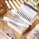 Yinkin 12 Pcs Kitchen Scrub Brush Bulk Sink Bathroom Edge Corner Cleaning Brush Right Angle Mini for Grout Household Dishwasher Tile Lines Window Track Deep Cleaning with Stiff Bristles by CozyNest Decor