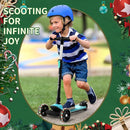 Besrey Kick Scooter for Kids Ages 3-10, 3-Wheel Folding Scooter with Adjustable Height, LED Light Wheels, Extra Wide Deck for Outdoor Activities by TinyTreasures Baby Boutique