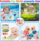Bath Toys for Kids Ages 1-3 - Baby Water Table Pool Toys For Toddlers Mold Free Wind-Up Turtle Toy Bathtub Shower Toy for Infants Babies 6-12-18 Months 1 2 3 4 Year Old Girls Boys Birthday gifts by TinyTreasures Baby Boutique