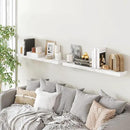BAMEOS Floating Shelves,40 in W x 8in D Wall Mounted Wooden Shelves with Invisible Brackets Set of 2, Hanging Wall Shelves Decoration for Bedroom, Bathroom, Living Room and Kitchen by CozyNest Decor