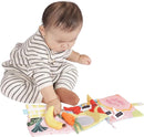 Manhattan Toy Mini-Apple Farm Soft Activity Crinkle Book for Baby & Toddler with Discovery Mirror and Textured Teether Multicolor by TinyTreasures Baby Boutique