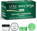 HM - Smile Kriya Ayurvedic Toothpowder Duo (Pack of 2) | Whitens Teeth Naturally, Remineralizes Enamel, Strengthens Gums & Freshens Breath | Activated Charcoal & NanoHydroxyapatite | 1.76 oz X 2 by CozyNest Decor