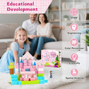64 Pcs Magnetic Blocks-Princess Castle Collection World,Magnetic Building Blocks for 3+ Year Old Boys & Girls, Creative STEM Sensory Toys,Christmas Birthday Gifts for Kids Ages 3-8 by TinyTreasures Baby Boutique