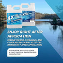 32oz 4X Blue Pond Dye + Pond Cleaner, Blue Dye for Ponds and Lakes, 2-in-1 Lake Colorant + Enzymes, Makes Murky Water Clean & Beautiful, Keeps The Water Cool, Clear, and Ideal for Fish & Wildlife by GreenHaven Gardens